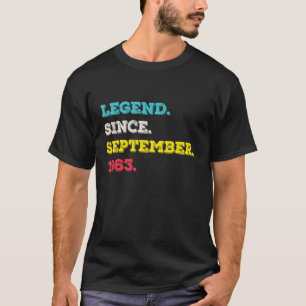 T-shirt Légende depuis septembre 1963 59e anniversaire 59