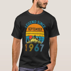 T-shirt Légende depuis septembre 1967 55e anniversaire Ret