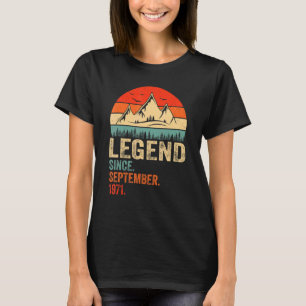 T-shirt Légende depuis septembre 1971 Rétro 51 ans 51 ans