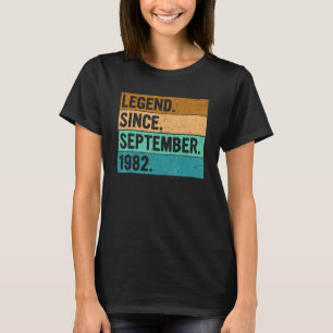 T-shirt Légende depuis septembre 1982 40 ans 40e Bir