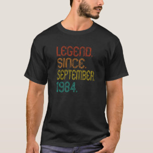 T-shirt Légende depuis septembre 1984 38 Ans 38ème Bir