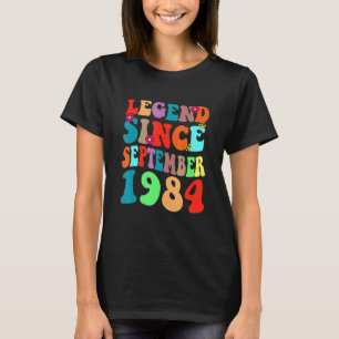 T-shirt Légende depuis septembre 1984 Anniversaire Vintage