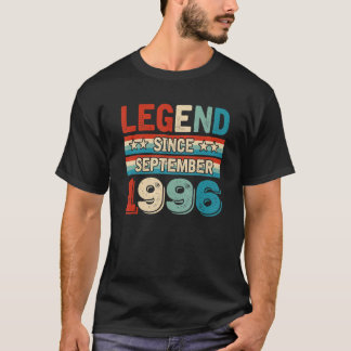 T-shirt Légende depuis septembre 1996 Rétro 26 ans 26e