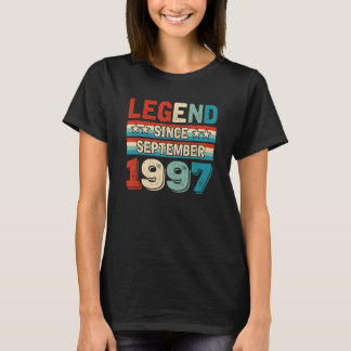 T-shirt Légende depuis septembre 1997 Retro 25 ans 25e