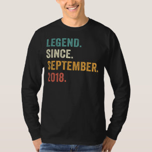 T-shirt Légende depuis septembre 2018 4e anniversaire 4 an