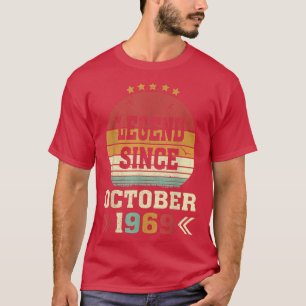 T-shirt Légende des cadeaux de 53 ans depuis octobre 1969