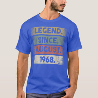 T-shirt Légende des cadeaux de 54 ans depuis août 1968e Bi