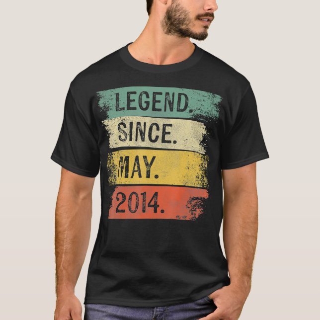 T-shirt Légende des cadeaux de 6 ans depuis mai 2014 6e Ga (Devant)