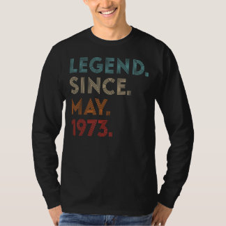 T-shirt Légende des couleurs rétros depuis mai 1973 Annive