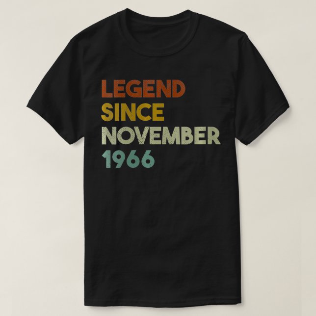 T-shirt Légende des femmes depuis novembre 1966 54e annive (Design devant)