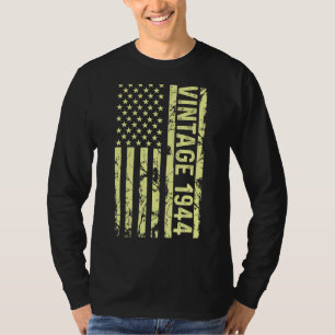 T-shirt Légende Drapeau US Vintage Depuis 1944 Pour Hommes