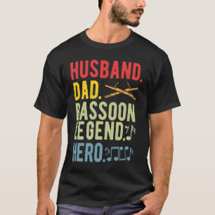 T-shirt Légende du basson Bassoniste Papa
