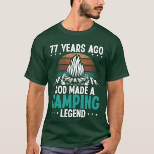 T-shirt Légende du camping de 77 ans Scout 77Anniversaire
