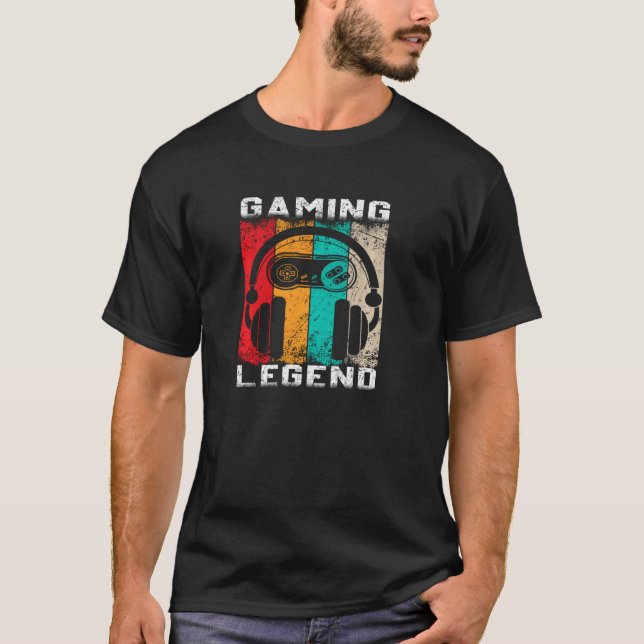 T-shirt Légende du jeu Pc Gamer Son Frère Jeux Vidéo Con (Devant)