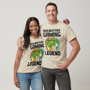 T-shirt Légende du jeu vidéo rétro frère fils