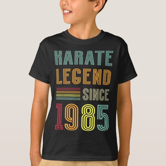 T-shirt Légende du karaté 1985 40 ans entraîneur sportif 4 (Devant)
