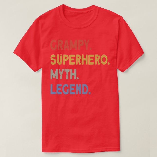 T-shirt Légende du mythe du super-héros grampy  (Design devant)