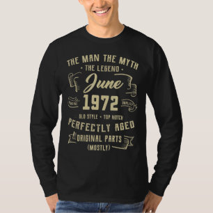 T-shirt Légende du mythe masculin juin 1972 50e anniversai