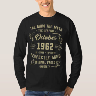 T-shirt Légende du mythe masculin octobre 1962 60e anniver