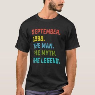 T-shirt Légende du mythe masculin septembre 1998 24e anniv