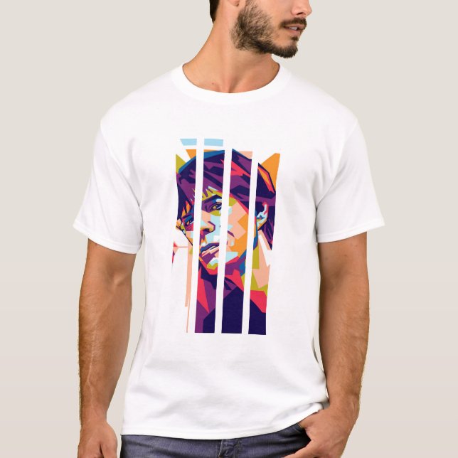 T-shirt Légende du Rock Mick Jagger - Leader des Rolling S (Devant)
