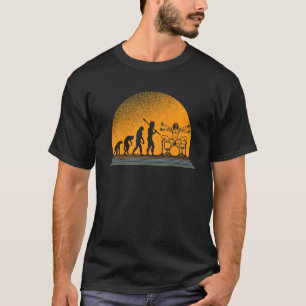 T-shirt Légende du tambour Evolution pleine lune Batterie