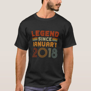 T-shirt Légende Enfants depuis Janvier 2018 Garçons Filles