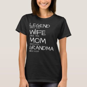 T-shirt Légende Femme Maman grand-mère Personnalisée depui