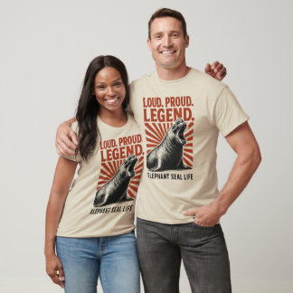 T-shirt Légende fière et bruyante d'éléphant de mer Art