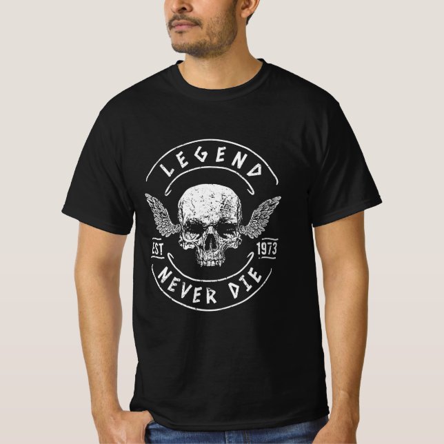 T-shirt Légende jamais mort 1973 (Devant)