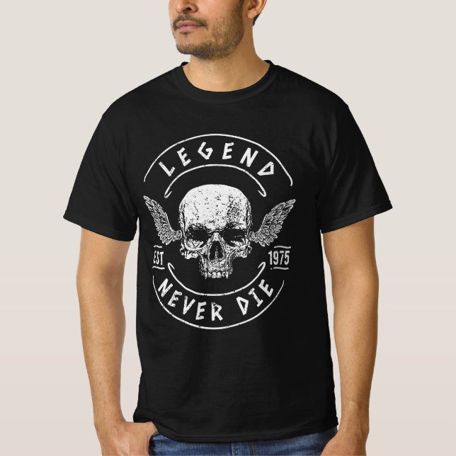 T-shirt Légende jamais mort 1975 (Devant)