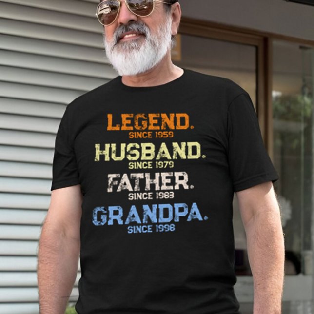 T-shirt Légende Mari Daddy GRANDPA Customisé (Créateur téléchargé)