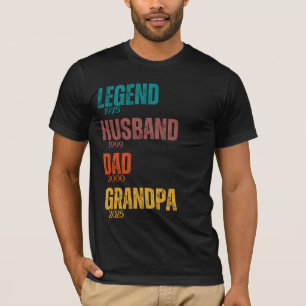 T-shirt Légende Mari papa grand-père Custom Years Retro
