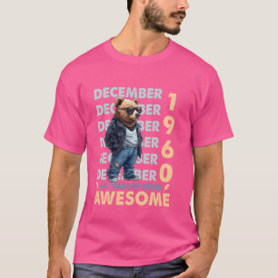 T-shirt Légende masculine Décembre 1960 64e Ours d'anniver