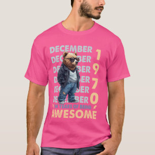 T-shirt Légende masculine Décembre 1970 54e anniversaire O