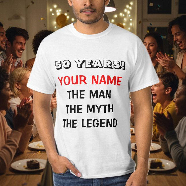 T-shirt légende mythe homme pour hommes du 50e ann (50th Birthday t shirt for men)