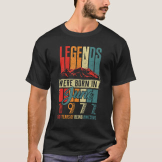 T-shirt Légende Née En Juin 1972 50e Anniversaire 50 Anniv