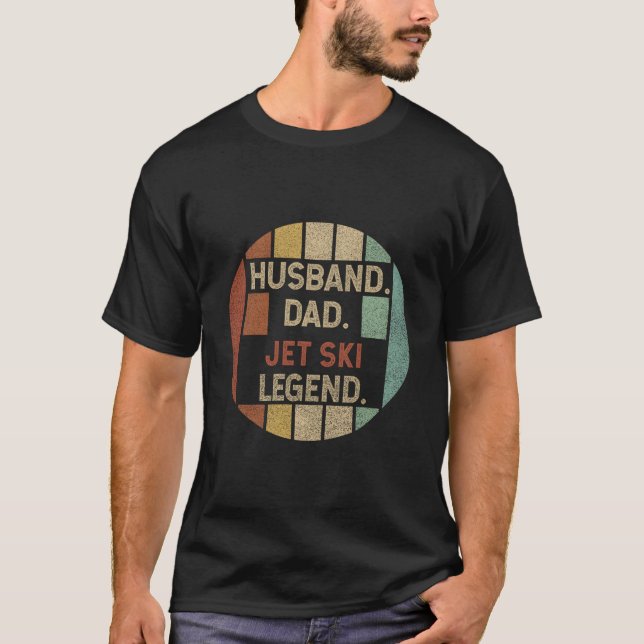 T-shirt Légende Papa Mari Équipe De Jet Ski Fête Des Pères (Devant)