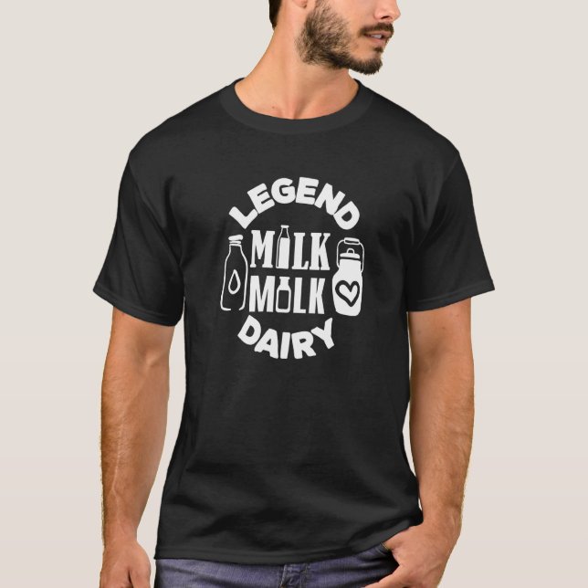 T-shirt Légende Producteur laitier Funny Milk Joke Vache 1 (Devant)