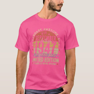 T-shirt Légende Septembre 1947 77ème anniversaire Vintage