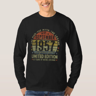 T-shirt Légende Septembre 1957 67ème anniversaire Vintage
