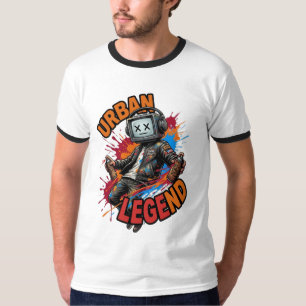 T-shirt Légende Urbaine Écran Tête Streetwear