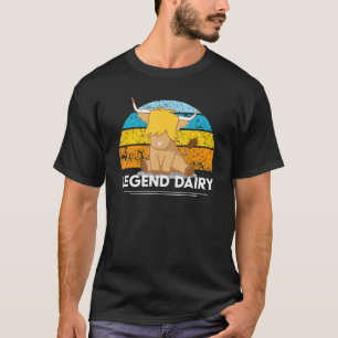 T-shirt Légende Vache Laitière Highland Rétro Coucher de S