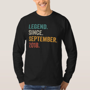 T-shirt Légende vieille de 4 ans depuis septembre 2018 4e