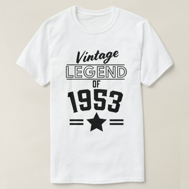 T-shirt Légende Vintage de 1953 (Design devant)
