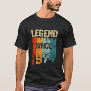 T-shirt Légende vintage de 1974 Depuis 1974 50e anniversai