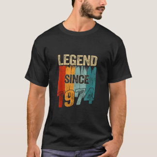 T-shirt Légende vintage de 1974 Depuis 1974 50e anniversai