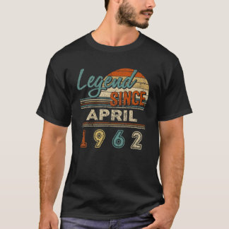 T-shirt Légende vintage depuis avril 1962 60 ans