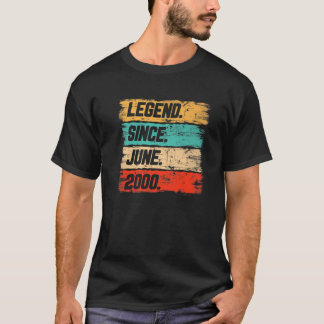 T-shirt Légende vintage depuis mars 2000 21Anniversaire 21
