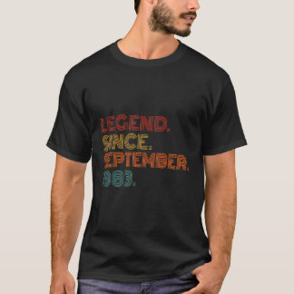 T-shirt Légende vintage Depuis Septembre 1983 Retro 40Th B